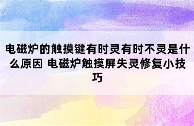 电磁炉的触摸键有时灵有时不灵是什么原因 电磁炉触摸屏失灵修复小技巧